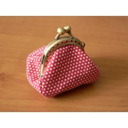 Piros pöttyös pénztárca 4,5 cm
