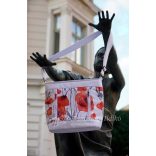 Pipacsos fehér vízlepergetős anyagból válltáska